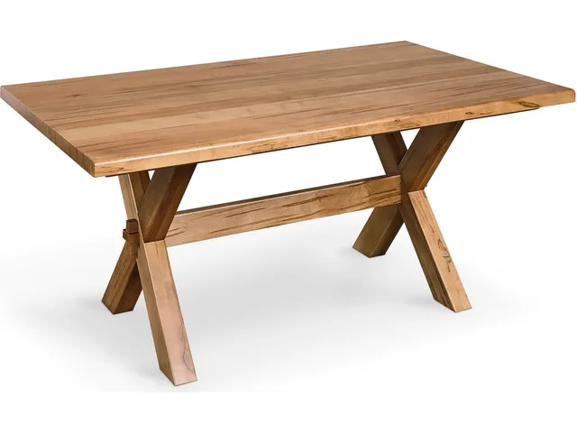 Crossbuck Dining Table With Extendable Leaves