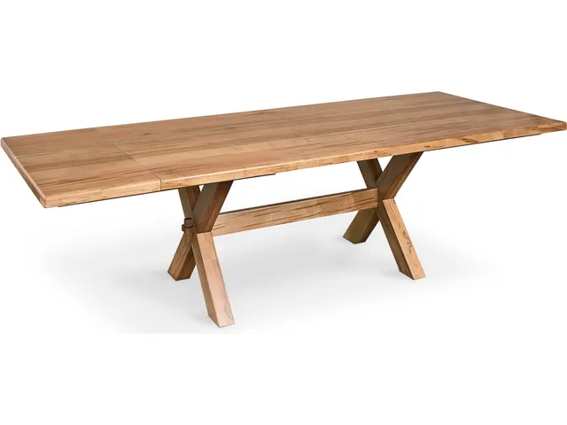 Crossbuck Dining Table With Extendable Leaves