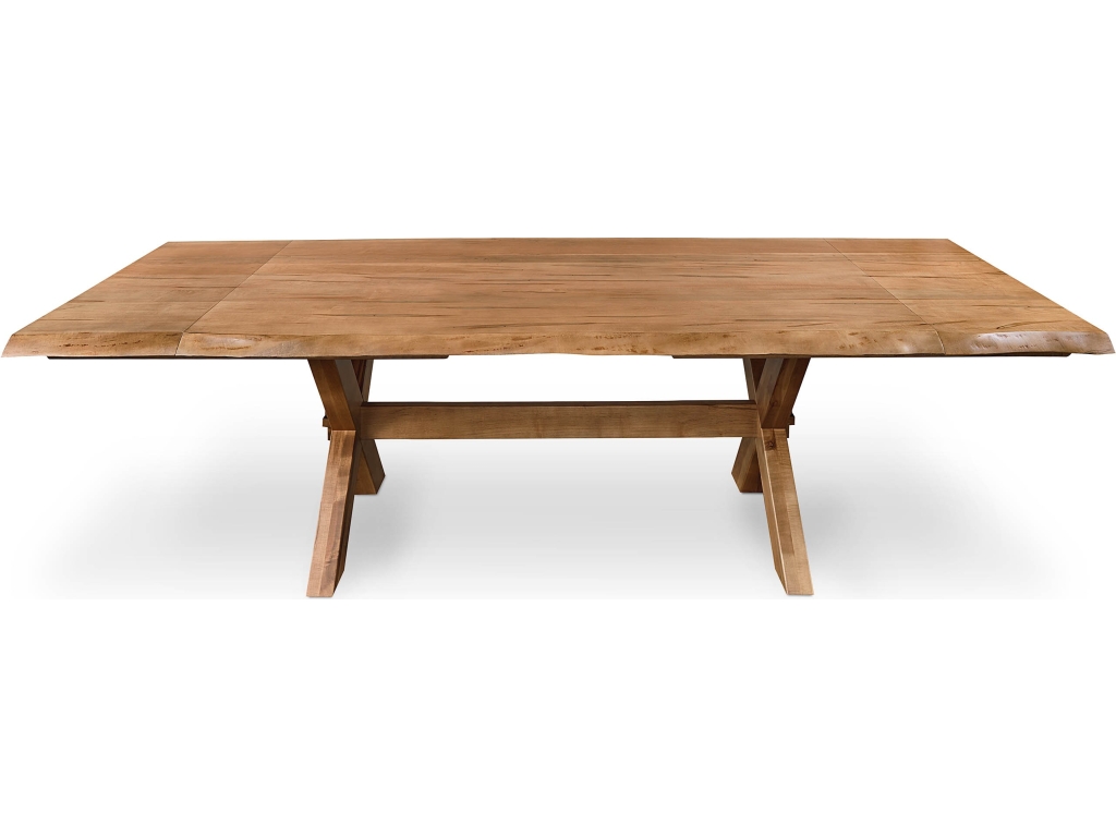 Crossbuck Live Edge Dining Table with Extendable Leaves - image 2