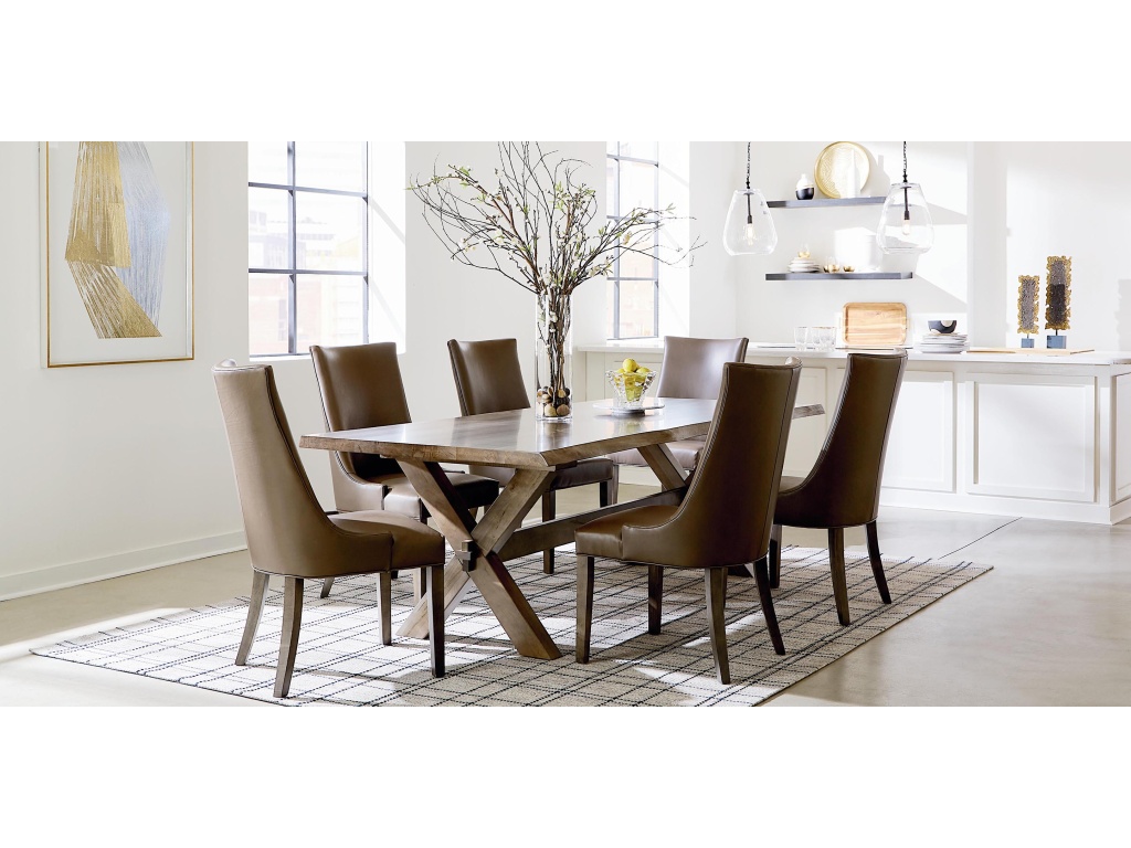 Crossbuck Live Edge Rectangle Dining Table - image 7