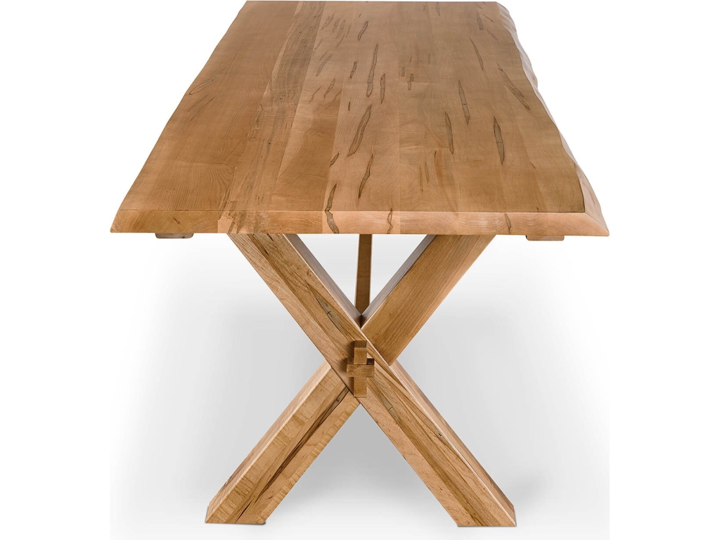 Crossbuck Live Edge Dining Table with Extendable Leaves - image 3