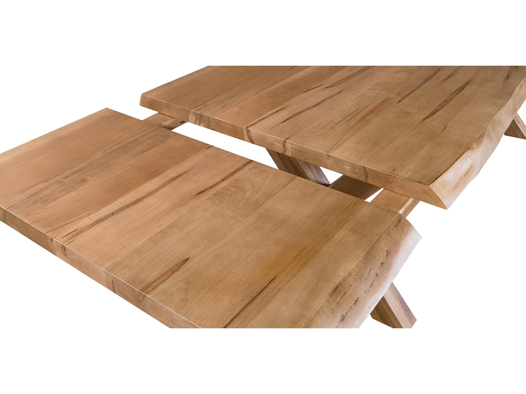 Crossbuck Live Edge Dining Table with Extendable Leaves - image 7