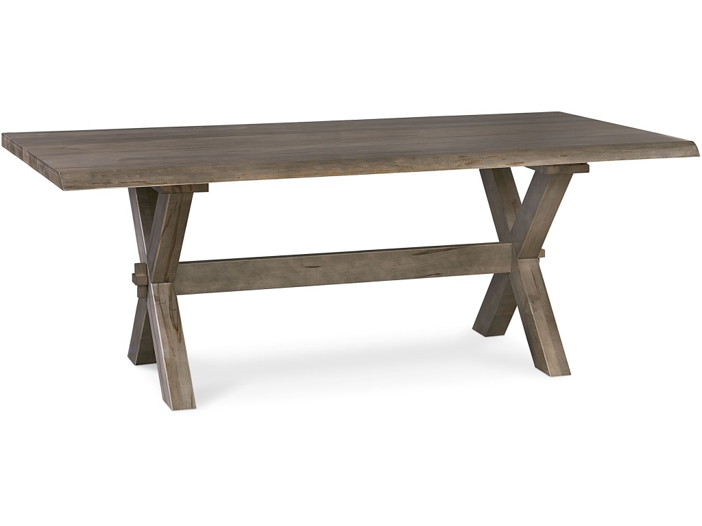 Crossbuck Live Edge Rectangle Dining Table - main image