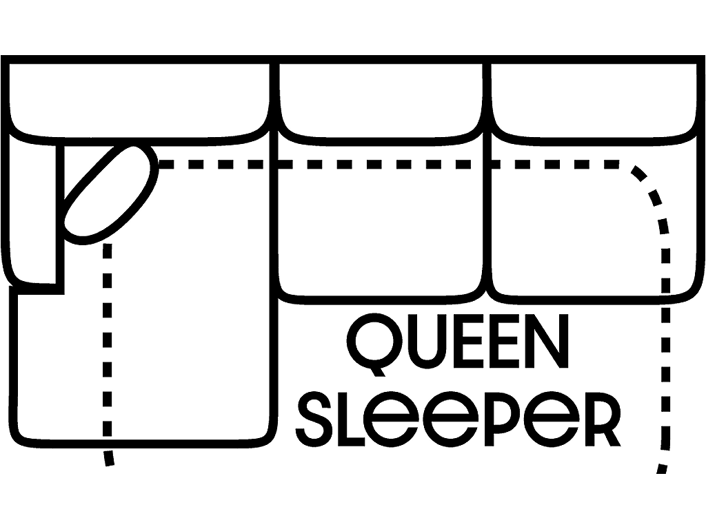 LSF Qn 1 Arm Sleeper Sofa Chse Gel - image 1