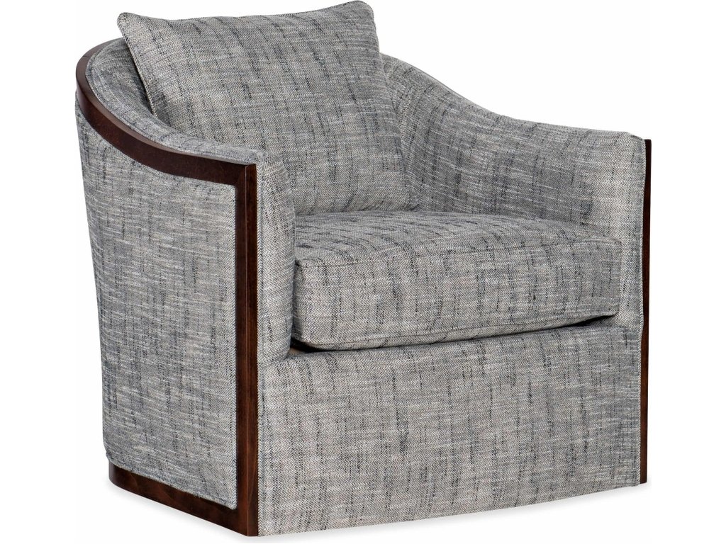 Coco Exposed Wood Swivel Chair - main image