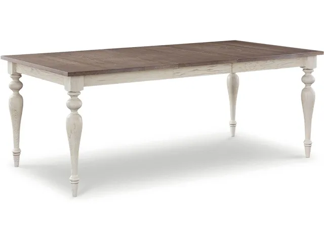 Amelia Oak Rectangle Dining Table With Leaf