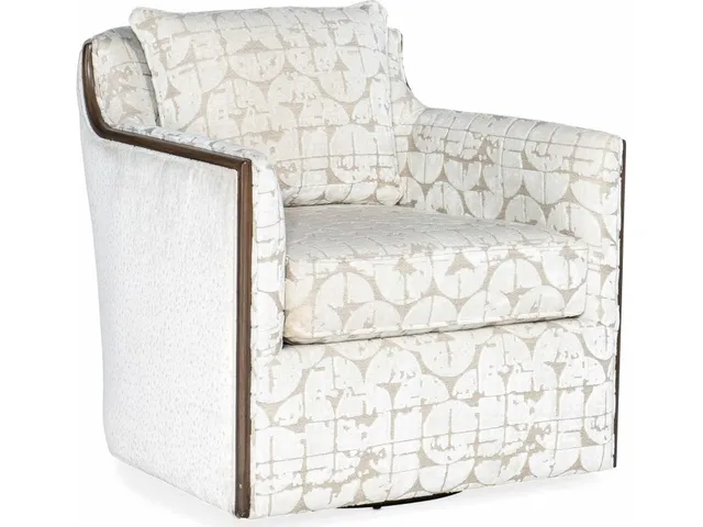 Oakley Exposed Wood Swivel Chair