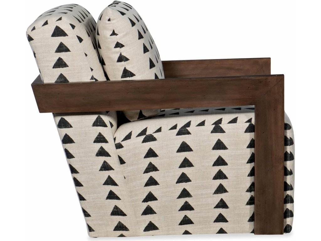 Cabell Exposed Wood Swivel Chair - image 2