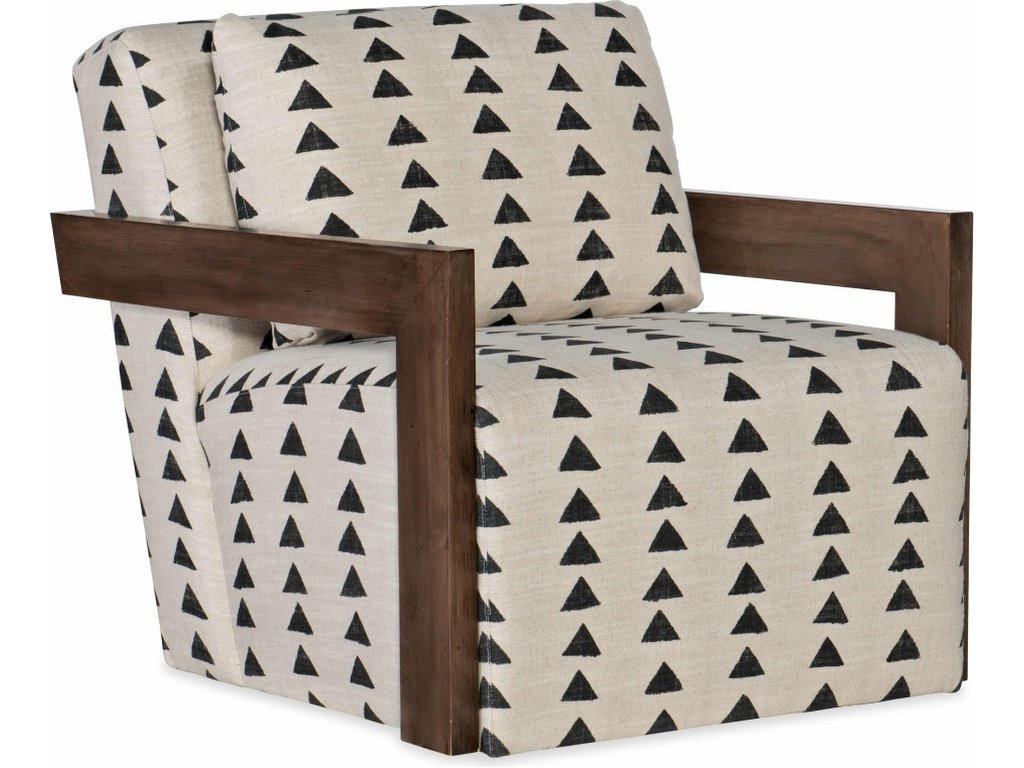 Cabell Exposed Wood Swivel Chair - main image