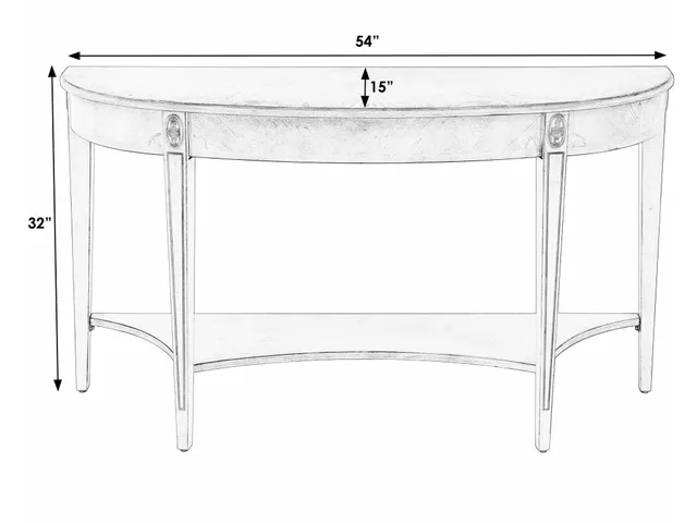 Astor Demilune Console Table - Alternative View
