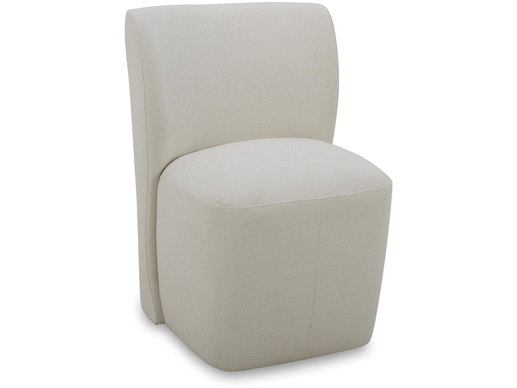Reed Upholstered Dining Chair with Casters - main image
