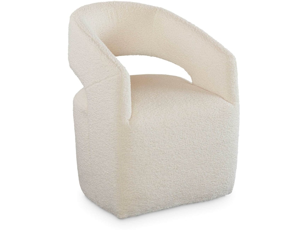 Aries Upholstered Dining Chair with Casters - main image