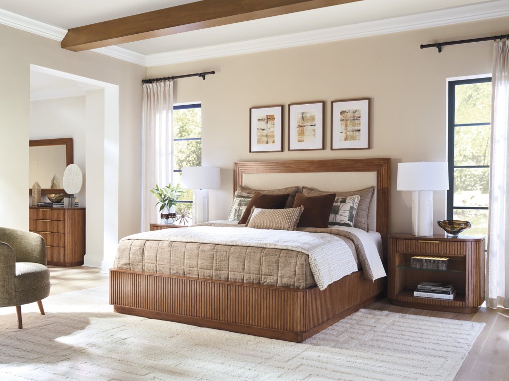 Pendry Upholstered Panel Bed 6/6 King - image 1