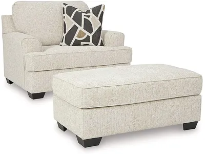 Heartcort Oversized Chair and Ottoman - Alternative View