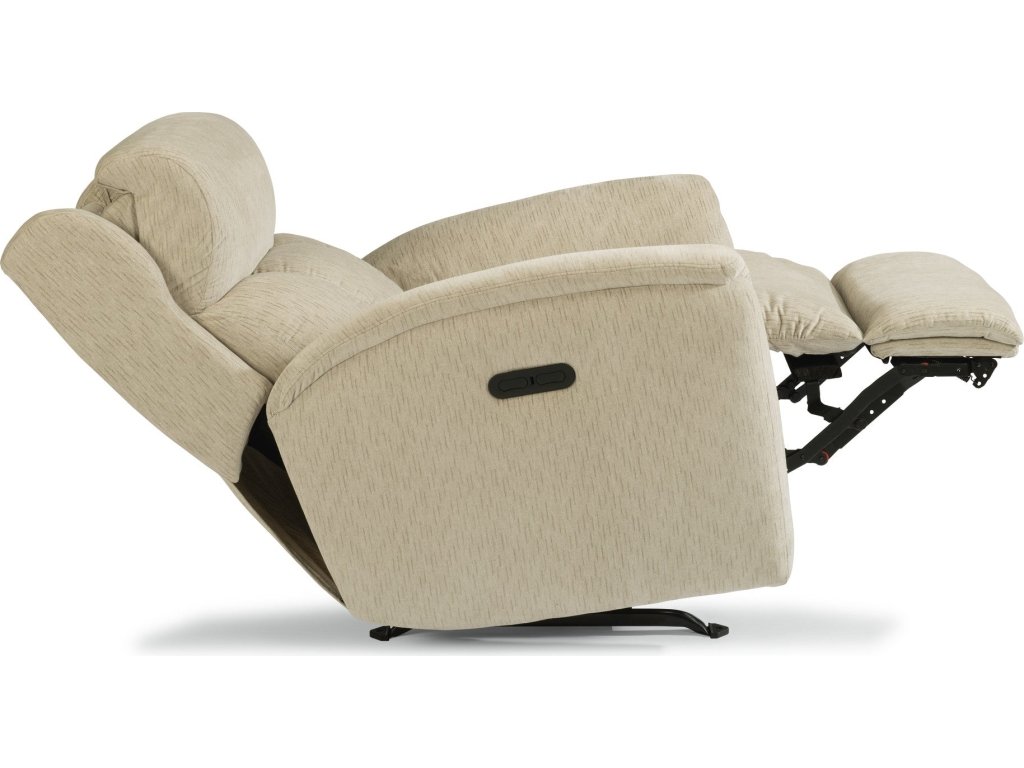 Luna Fabric Power Rocking Recliner with Power Headrest - image 1