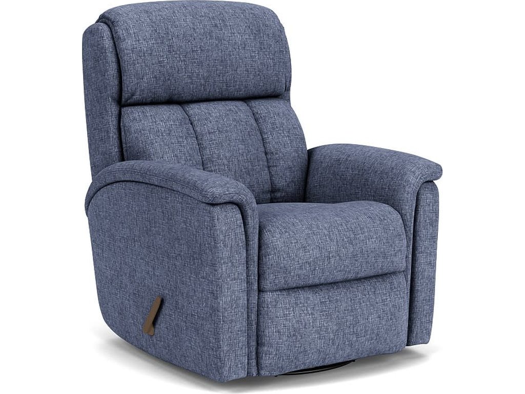 Luna Fabric Swivel Gliding Recliner - main image