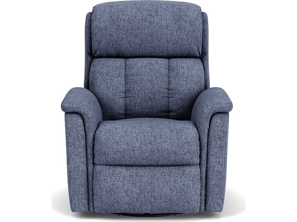 Luna Fabric Swivel Gliding Recliner - image 1