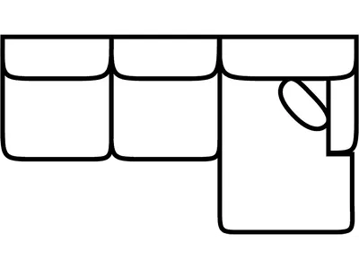 RSF 1 Arm Sofa Chaise - Alternative View