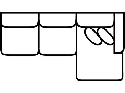 RSF 1 Arm Sofa Chaise - Alternative View