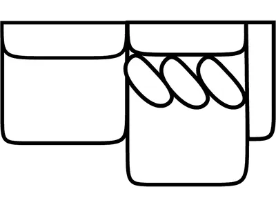 RSF 1 Arm Sofa Chaise - Alternative View