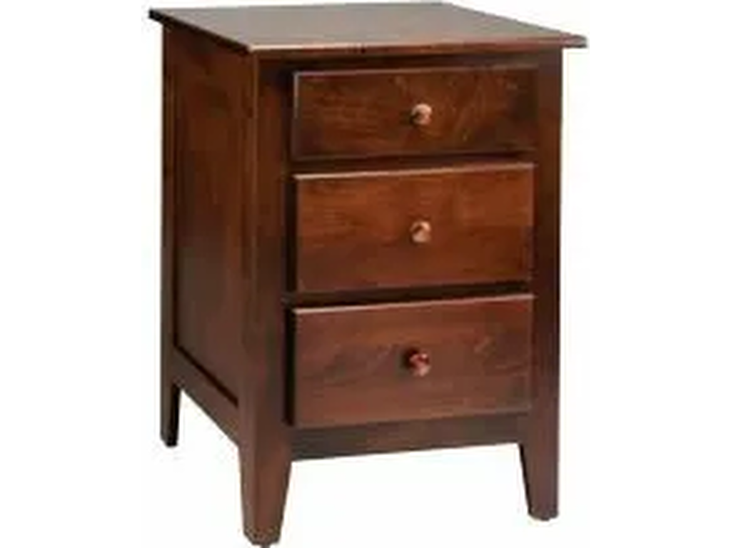 Mapleton 3-Drawer Nightstand w/ Wood Knobs - main image