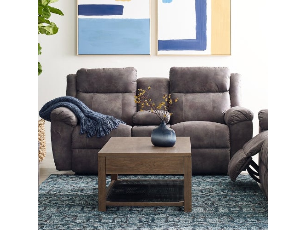 Joel Power Reclining Loveseat w/ Headrest & Console - image 1