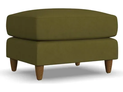 Fern Fabric Ottoman