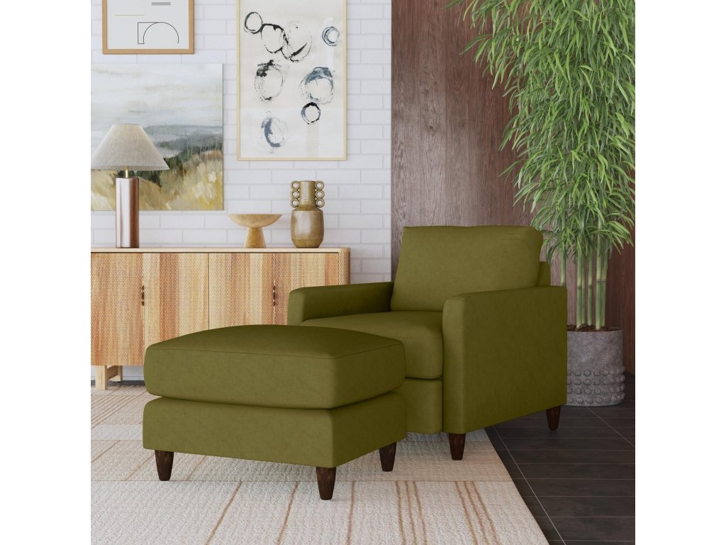 Fern Fabric Ottoman - image 13