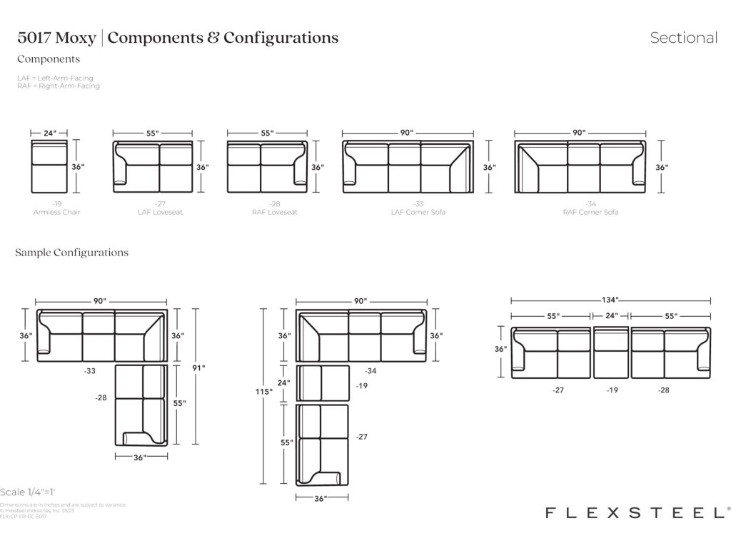 Moxy Fabric Sectional - image 3
