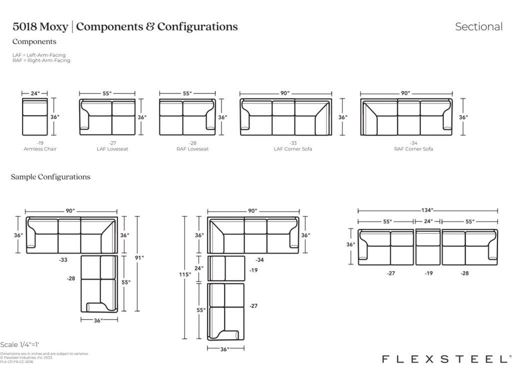 Moxy Fabric Sectional - image 4