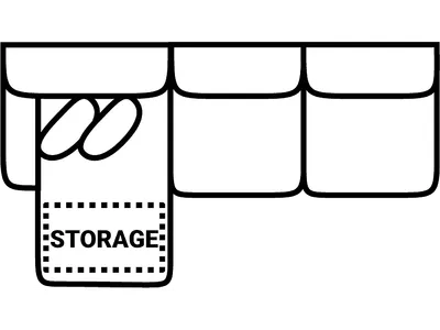 LSF 1 Arm Sofa Chse w/ Stor.