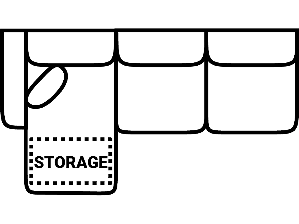 LSF 1 Arm Sofa Chaise w/Stor. - image 1