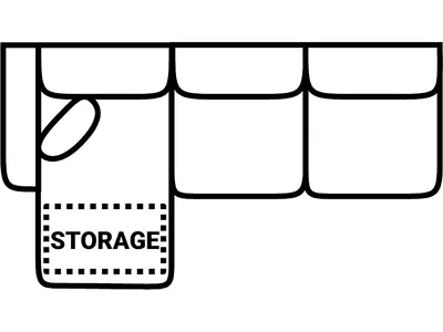 LSF 1 Arm Sofa Chaise w/Stor. - Alternative View