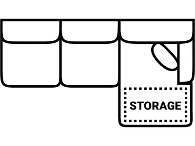 RSF 1 Arm Sofa Chaise w/Stor. - Alternative View