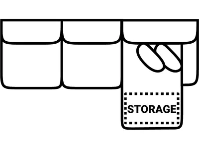 RSF 1 Arm Sofa Chse w/ Stor.
