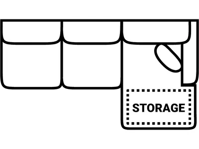 RSF 1 Arm Sofa Chaise w/ Storage