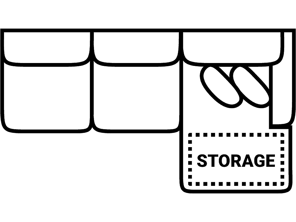 RSF 1 Arm Sofa Chaise w/Stor - image 1