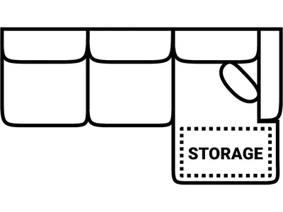 RSF 1 Arm Sofa Chaise w/Storage - Alternative View