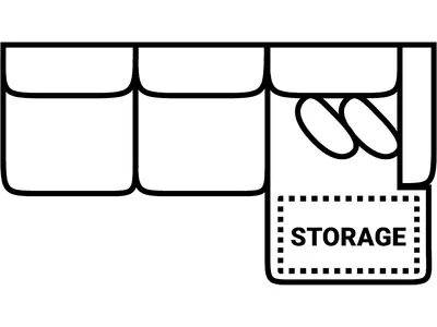 RSF 1 Arm Sofa Chaise w/Stor. - Alternative View