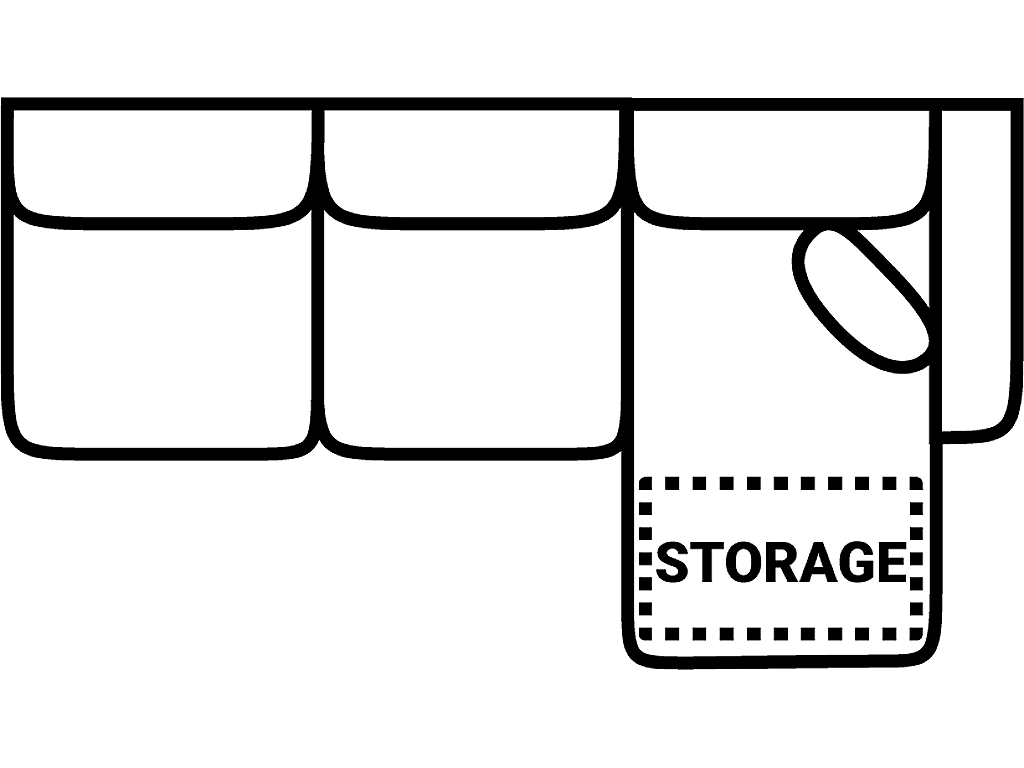 RSF 1 Arm Sofa Chaise w/Stor. - image 1