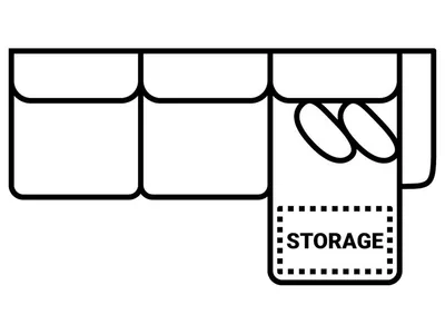 RSF 1 Arm Sofa Chaise w/ Storage