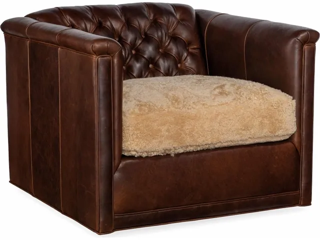 Jaden Swivel Tufted Chair 8-Way Tie