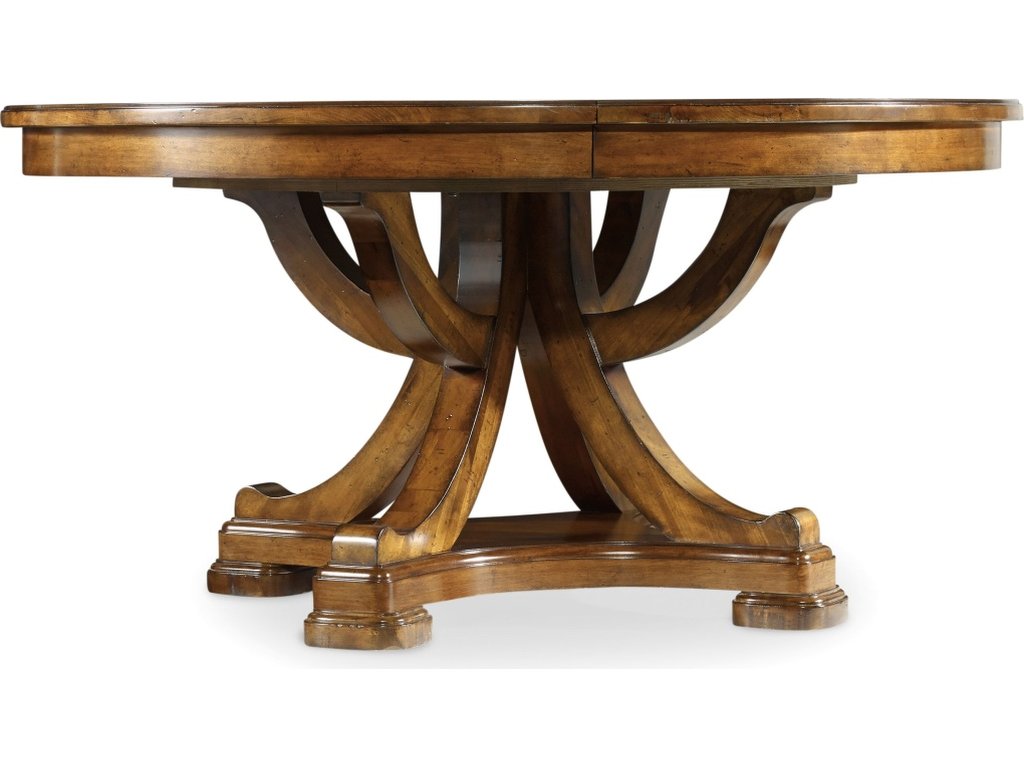 Tynecastle Round Pedestal Dining Table with One 18'' Leaf - main image