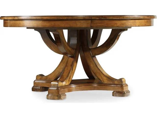 Tynecastle Round Pedestal Dining Table with One 18'' Leaf