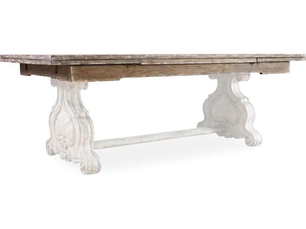 Chatelet Refectory Rectangle Trestle Dining Table with Two 22'' Leaves - image 4