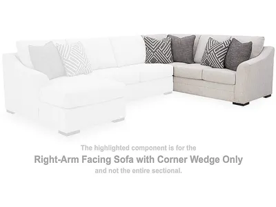 Koralynn Right-Arm Facing Sofa with Corner Wedge - Alternative View