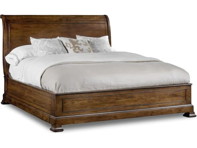 Archivist King Sleigh Bed w/Low Footboard