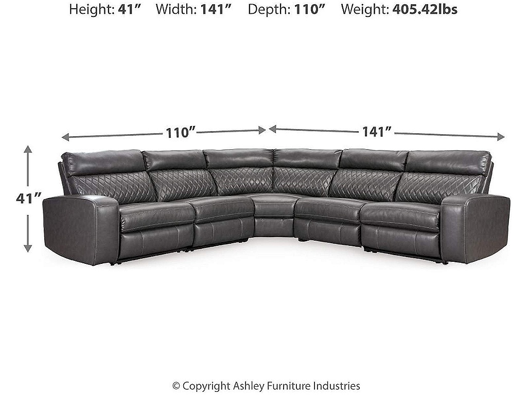 Samperstone 5-Piece Power Reclining Sectional - image 3
