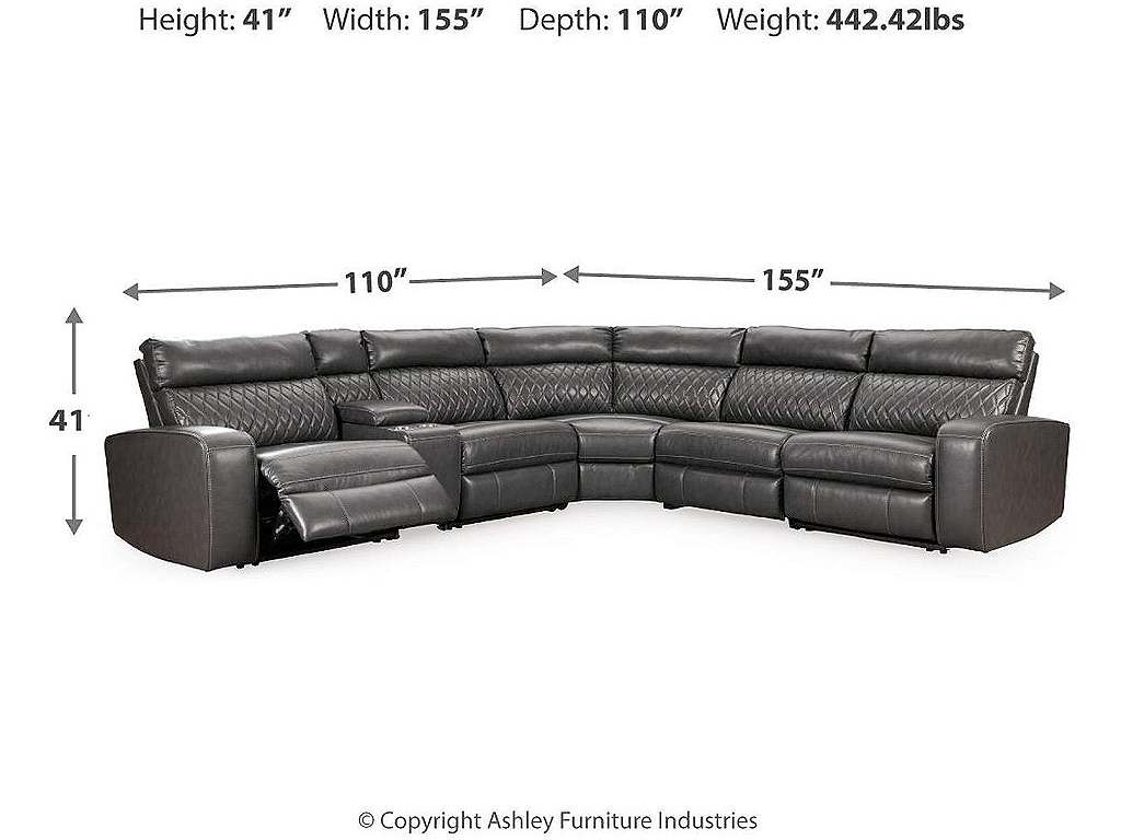 Samperstone 6-Piece Power Reclining Sectional - image 3