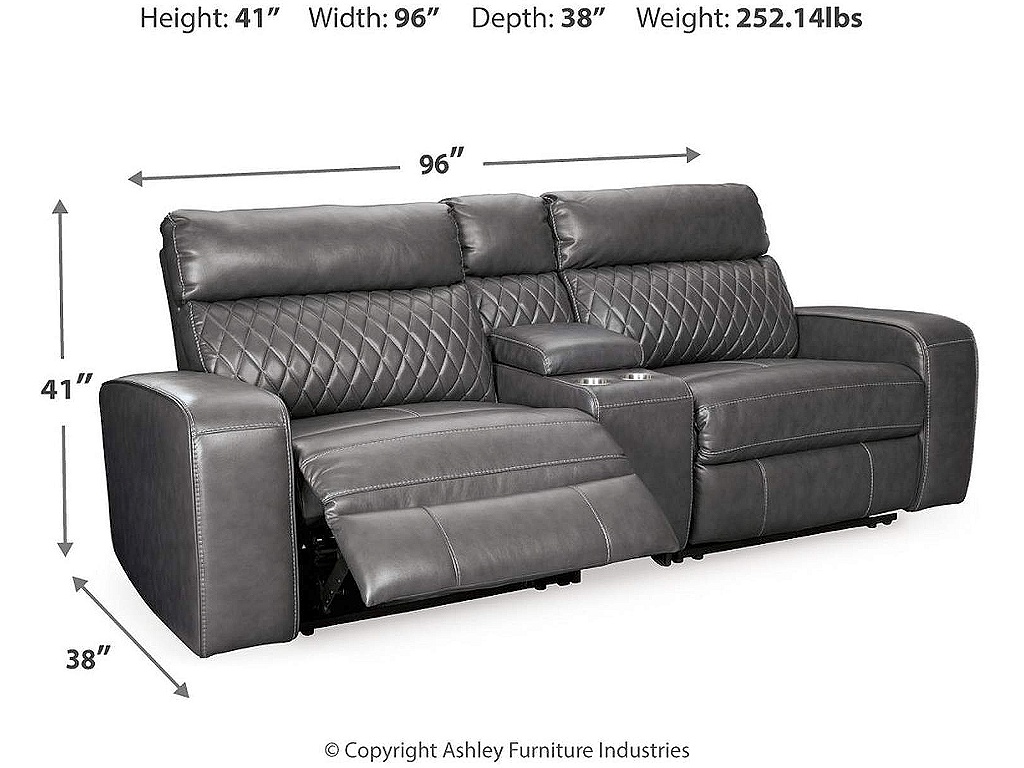 Samperstone 3-Piece Power Reclining Sectional Loveseat - image 3